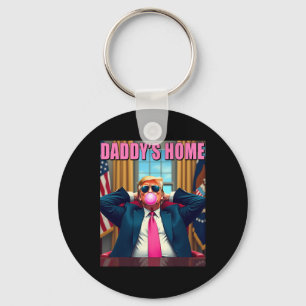 Trump 2024 Take America Ck Daddy's Home Roze Bubbe Sleutelhanger