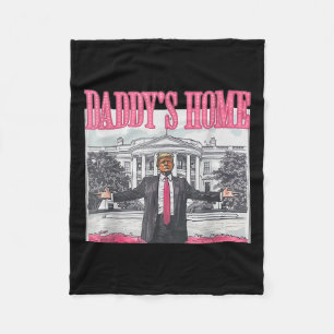 Trump 2024 Take America CK Daddy's Home Trump Pink Fleece Deken