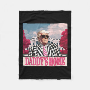 Trump 2024 Take America CK Daddy's Home Trump Pink Fleece Deken