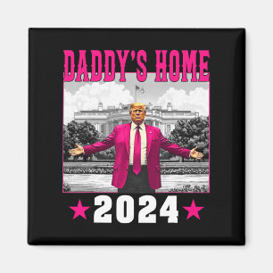 Trump 2024 Take America CK Daddy's Home Trump Pink Magneet