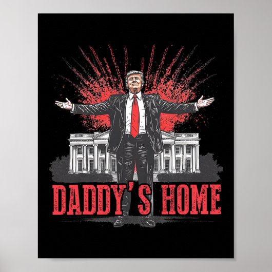 Trump 2024 Take America CK Daddy's Home Trump Pink Poster (Voorkant)