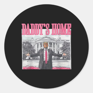 Trump 2024 Take America CK Daddy's Home Trump Pink Ronde Sticker