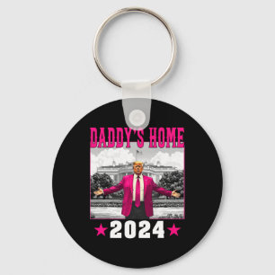 Trump 2024 Take America CK Daddy's Home Trump Pink Sleutelhanger