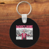 Trump 2024 Take America CK Daddy's Home Trump Pink Sleutelhanger (Voorkant)
