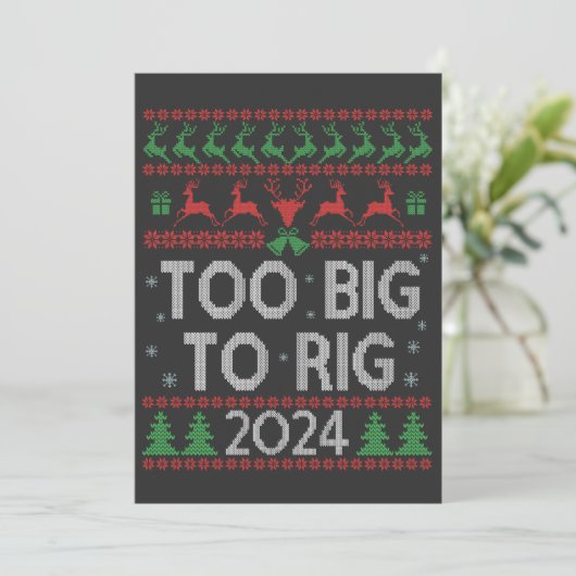 Trump 2024 Te Groot Om Te Koken Grappige Lelijke K Kaart (Staand voorkant)