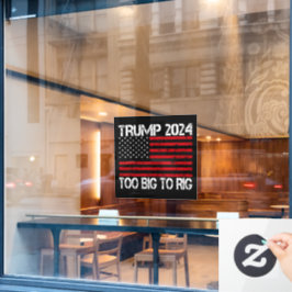 Trump 2024 te groot om te manipuleren - 2024 verki raamsticker