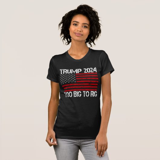 Trump 2024 te groot om te manipuleren - 2024 verki t-shirt (Voorkant volledig)