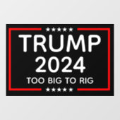 Trump 2024 te groot om te manipuleren raamsticker (Vel)