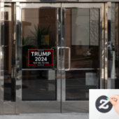 Trump 2024 te groot om te manipuleren raamsticker (Kantoordeur)