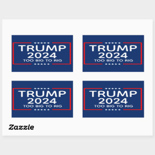 Trump 2024 te groot om te manipuleren rechthoekige sticker