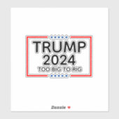 Trump 2024 te groot om te manipuleren sticker (Vel)