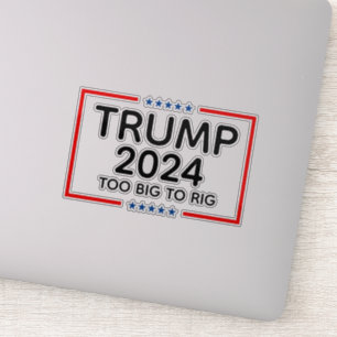 Trump 2024 te groot om te manipuleren sticker