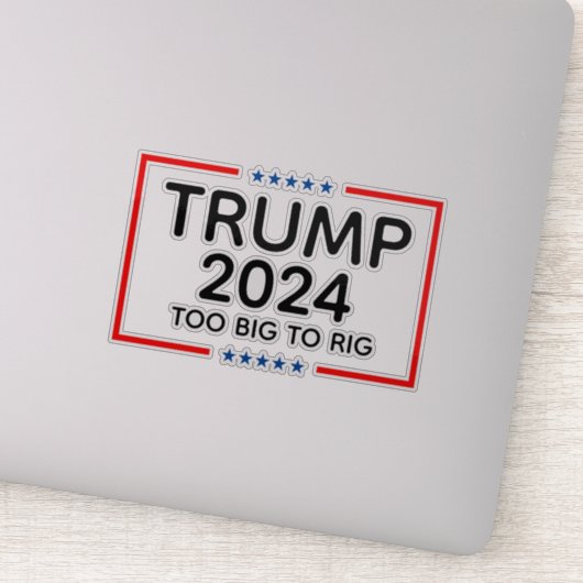 Trump 2024 te groot om te manipuleren sticker (Detail)