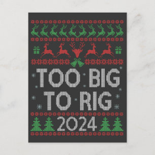 Trump 2024 Te Grote Om Te Koken Grappige Lelijke K Uitnodiging Briefkaart