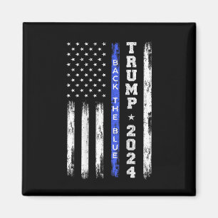 Trump 2024 Terug De Blauwe Dunne Blauwe Lijn Ameri Magneet