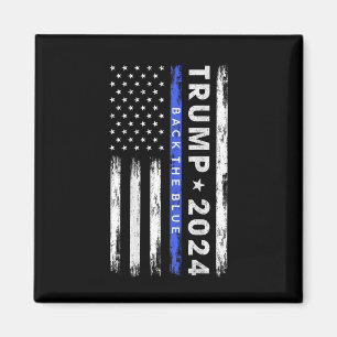 Trump 2024 Terug De Blauwe Dunne Blauwe Lijn Ameri Magneet