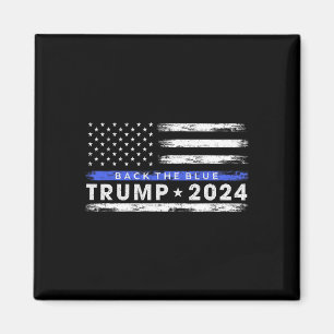 Trump 2024 Terug De Blauwe Dunne Blauwe Lijn Ameri Magneet