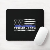 Trump 2024 Terug De Blauwe Dunne Blauwe Lijn Ameri Muismat (Met muis)