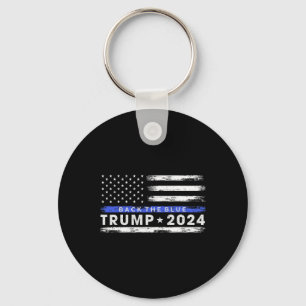 Trump 2024 Terug De Blauwe Dunne Blauwe Lijn Ameri Sleutelhanger