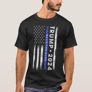 Trump 2024 Terug De Blauwe Dunne Blauwe Lijn Ameri T-shirt
