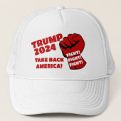 Trump 2024 terugnemen Amerika Trucker Pet (Voorkant)
