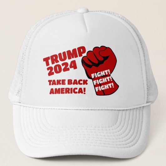 Trump 2024 terugnemen Amerika Trucker Pet (Voorkant)