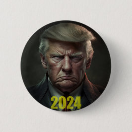 Trump 2024: The Revenge Tour Begins Square Sticker Ronde Button 5,7 Cm
