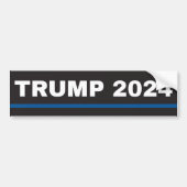 Trump 2024 Thin Blue Line Bumpersticker (Voorkant)