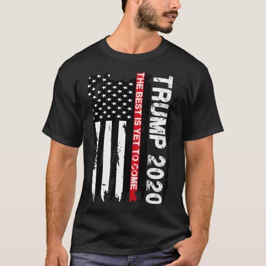Trump 2024 Thin Red Line the Best is yet to come T T-shirt (Voorkant)