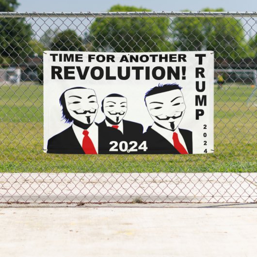 Trump 2024 Tijd voor een nieuwe Trump-revolutie. Spandoek (Insitu)