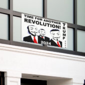 Trump 2024 Tijd voor een nieuwe Trump-revolutie. Spandoek (Buitenkant Gebouw)