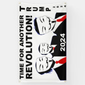 Trump 2024 Tijd voor een nieuwe Trump-revolutie. Spandoek (Verticaal)