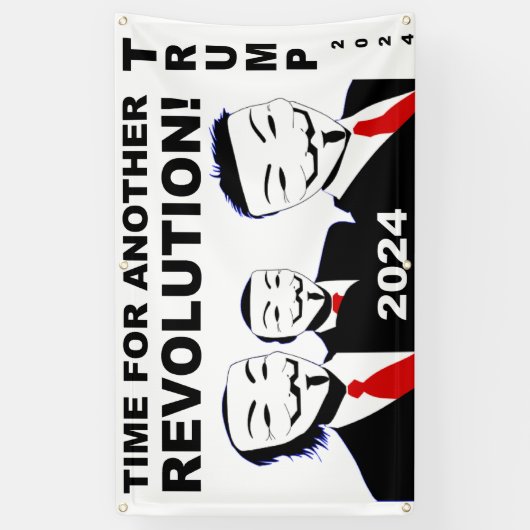 Trump 2024 Tijd voor een nieuwe Trump-revolutie. Spandoek (Verticaal)