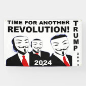 Trump 2024 Tijd voor een nieuwe Trump-revolutie. Spandoek (Horizontaal)