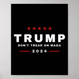 Trump 2024 Tread niet op Maga Snake Rattlesnake Poster
