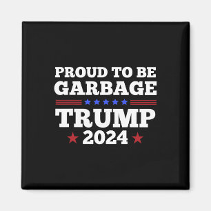 Trump 2024 trots op zijn vuilnisbelt magneet