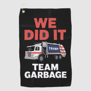 Trump 2024 Truck Garbage We hebben het gedaan Team Golfhanddoek