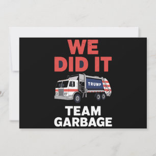 Trump 2024 Truck Garbage We hebben het gedaan Team Kaart
