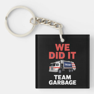 Trump 2024 Truck Garbage We hebben het gedaan Team Sleutelhanger