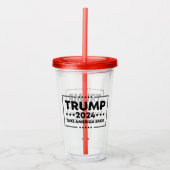 Trump 2024 Trump neemt Amerika terug Acryl Drinkbeker (Voorkant)