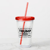 Trump 2024 Trump neemt Amerika terug Acryl Drinkbeker (Achterkant)