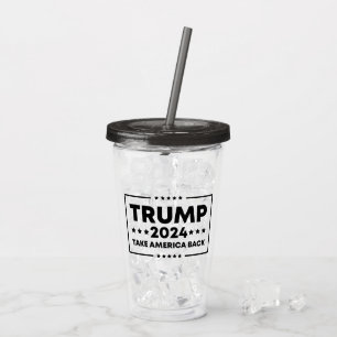 Trump 2024 Trump neemt Amerika terug Acryl Drinkbeker