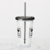 Trump 2024 Trump neemt Amerika terug Acryl Drinkbeker (Rechts)