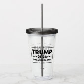 Trump 2024 Trump neemt Amerika terug Acryl Drinkbeker (Voorkant)