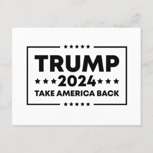 Trump 2024 Trump neemt Amerika terug Briefkaart