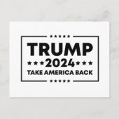 Trump 2024 Trump neemt Amerika terug Briefkaart (Voorkant)