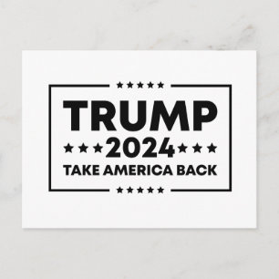 Trump 2024 Trump neemt Amerika terug Briefkaart