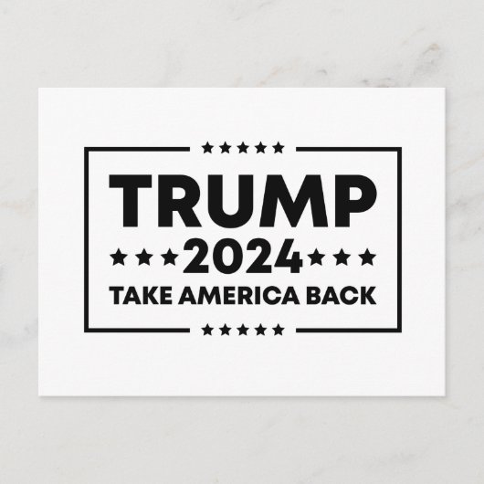 Trump 2024 Trump neemt Amerika terug Briefkaart (Voorkant)