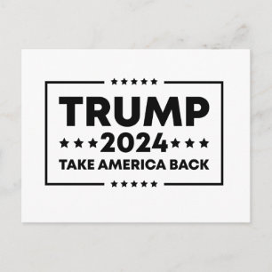Trump 2024 Trump neemt Amerika terug Briefkaart