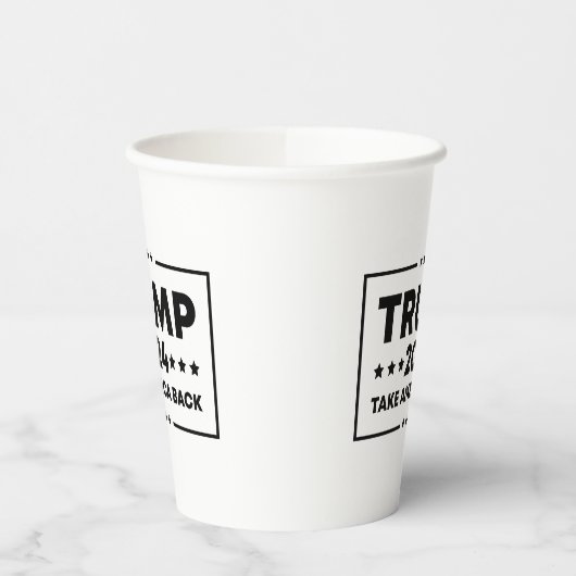 Trump 2024 Trump neemt Amerika terug Papieren Bekers (Links)
